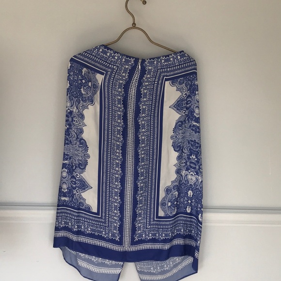 Blue white midi wrap skirt - Picture 6 of 7